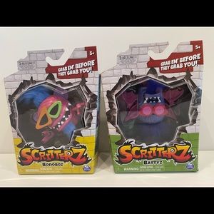 Scritterz Set of 2 Bonoboz and Battys New! Toy